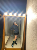 Vintage Blue Check Equestrian Style Jacket