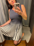 Pre-loved Fond Blue White Stripe Knit Dress