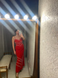 Vintage Red Beaded Dress (as is)