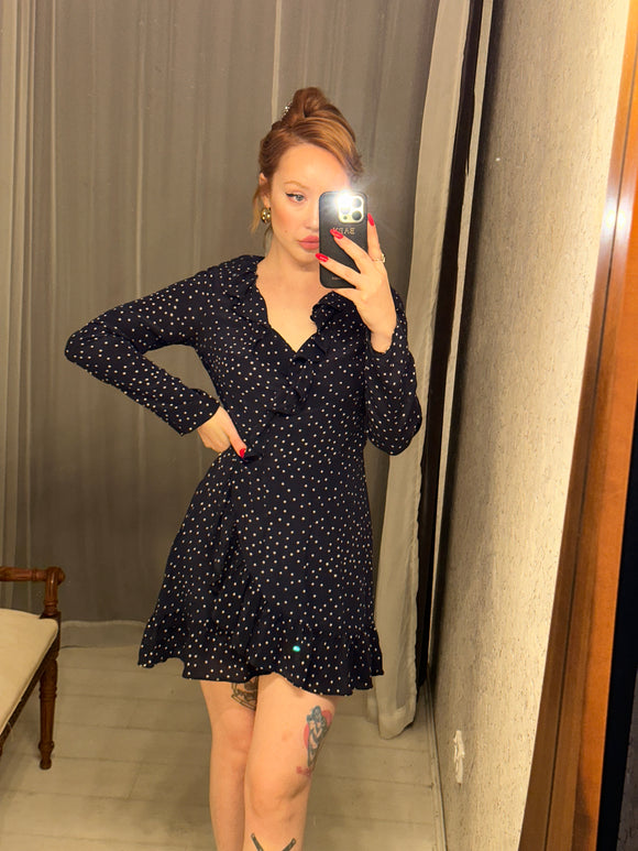 Pre-loved Realisation Silk Navy Star Dress