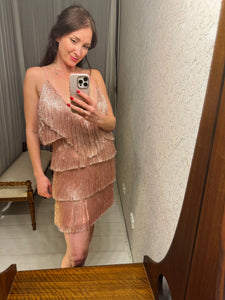 Pre-loved Pink Party Fringed Dress