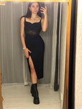 VIntage Cue Black Long Evening Dress