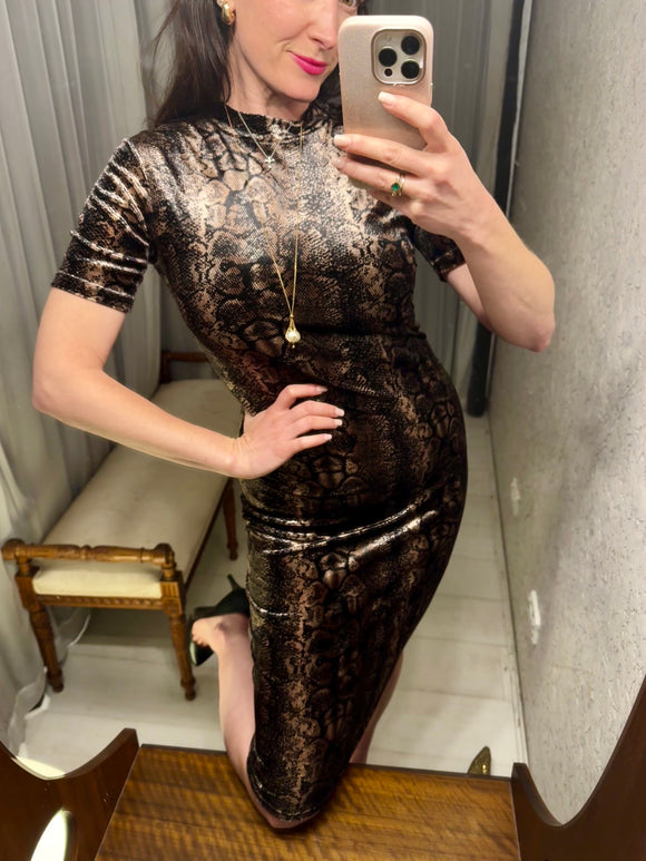 Pre-loved Python Velvet Dress