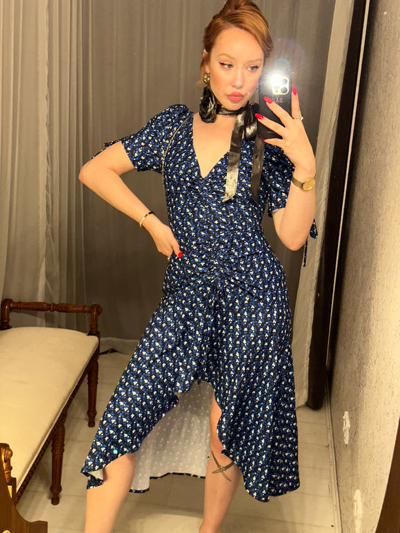Pre-loved LYWM Blue Floral Tea Dress