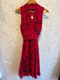 Pre-loved David Lawrence Red Silk Print Dress