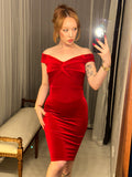 Pre-loved Red Velvet Date Dress