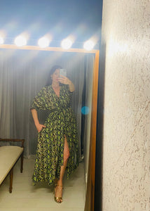 Pre-loved Aje Serpentine Belted Midi Dress