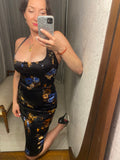 Pre-loved Wheels & Dollbaby Black Print Halter Dress