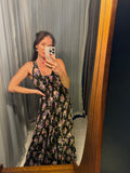 Pre-loved Black Floral Maxi-Dress