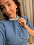 Vintage Blue Knit Cardigan