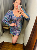 Pre-loved Blue Sequin Mini Dress