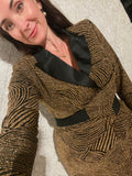 Pre-loved Black Gold Wrap-Belt Dress