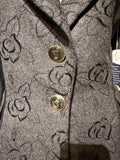 Ungaro Dark Grey Floral Embroidered Jacket