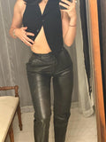 Classic Fit Leather Pants size 6