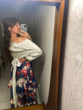 Pre-loved Blue Floral Maxi-Skirt