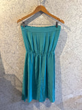 Pre-loved Satch Aqua Silk Strapless Dress