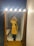 Pre-loved KAVON Yellow Jacket w Fur Lining