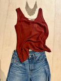 Pre-love MaxMara Maroon Viscose Linen Top