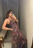 Pre-loved Kachel Floral Silk Maxi-Dress