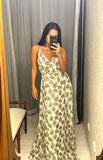 Pre-loved Chosen Paisley White Gold Maxi-Dress