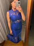 Pre-loved ROMANCE Blue Lace Long Dress