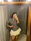 Vintage Thalie Houndstooth Wool Jacket