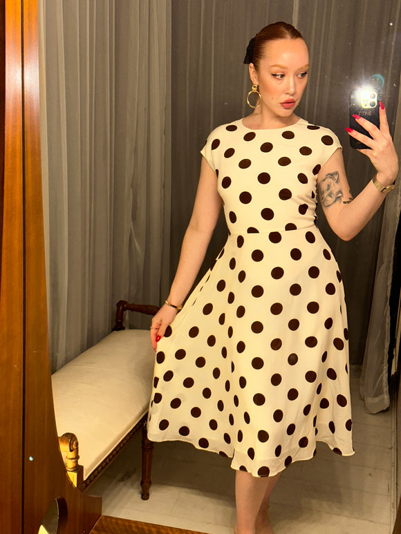 Pre-loved Forecast White Polkadot Dress