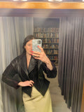 Vintage "Twins" Black Leather Jacket