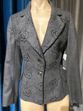 Ungaro Dark Grey Floral Embroidered Jacket