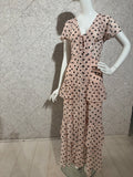 Pre-loved Pink Black Polkadot Ruffle Dress