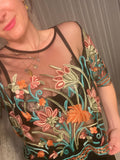 Vintage Embroidered Sheer Top