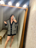 Pre-loved MNG Black White Knit Cardigan