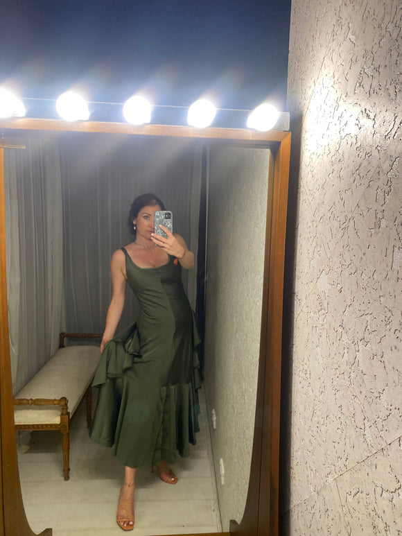 Pre-loved Olive Green Evening Dress
