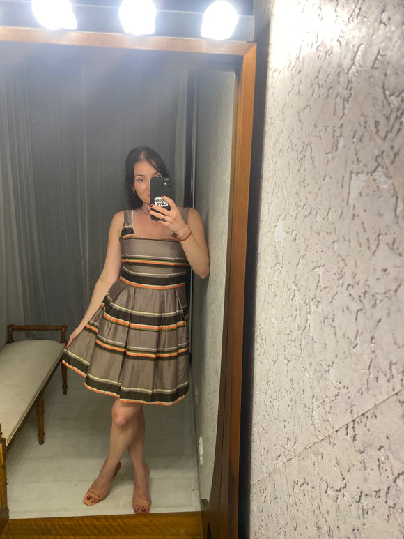 Pre-loved Monsoon Stripe Silk Mini Dress