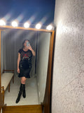 Pre-Loved Pilgrim Black Satin Skirt