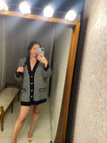 Pre-loved MNG Black White Knit Cardigan