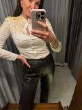 Vintage Pele Vivace Dark Brown Black Leather Pants