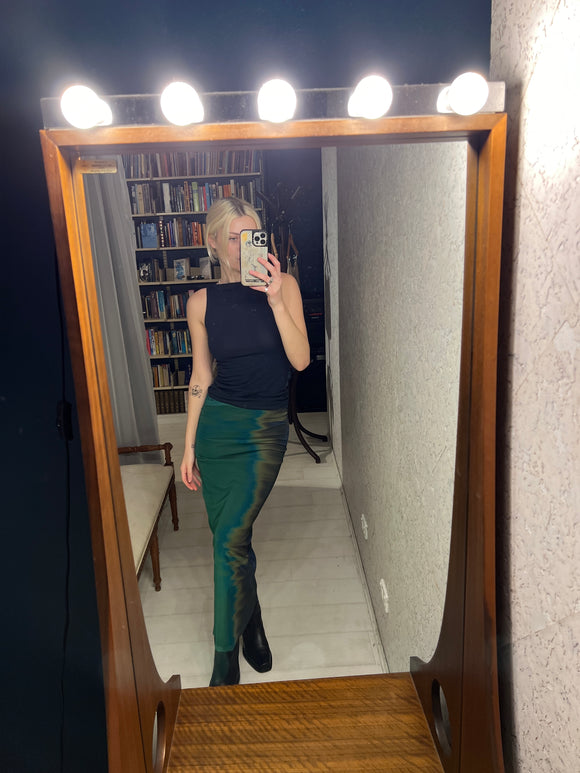 Pre-loved TopShop Green Mesh Skirt