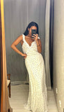 Pre-loved White Polkadot Maxi-Dress