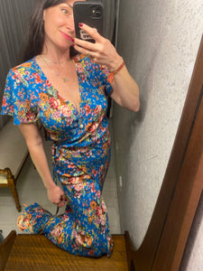 Pre-loved Auguste Blue Floral Wrap-Dress