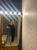 Vintage EVENTS Black Crepe Evening Dress