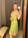 Pre-loved Alannah Hill Green Pink Silk Dress