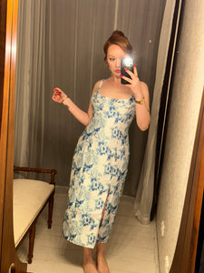 Pre-loved Blue Brocade Pin Up Dress