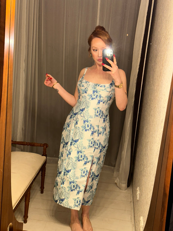 Pre-loved Blue Brocade Pin Up Dress