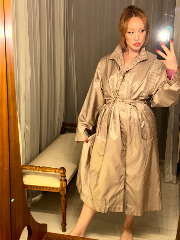 Vintage Antman Gold Taupe Trench Coat