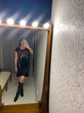 Pre-Loved Pilgrim Black Satin Skirt