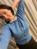 Vintage Blue Knit Cardigan