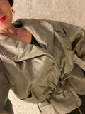 Vintage 80's Grey Italian Leather Jacket