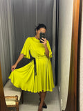 Pre-loved Chartreuse Dress w rope tie