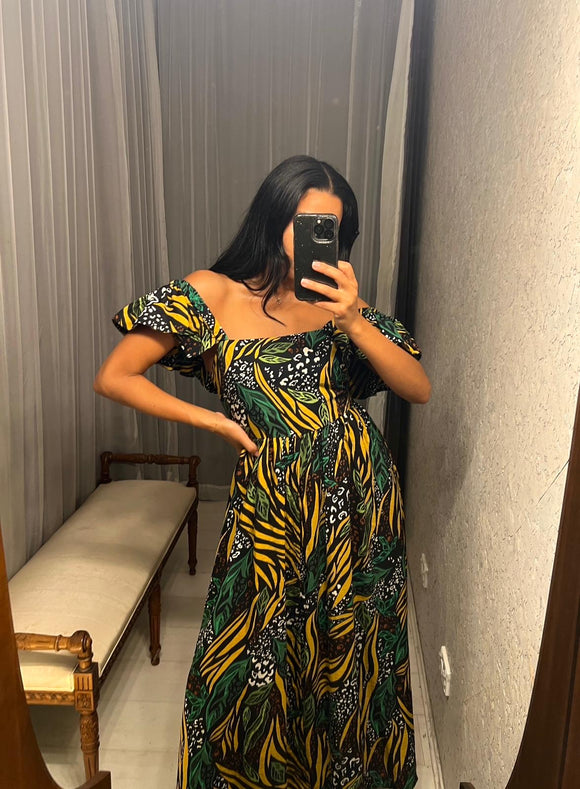 Pre-Loved Green Jungle Summer Dress